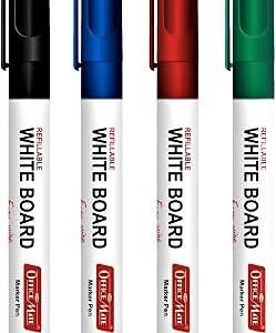Whiteboard Marker (10 Pcs Black, Blue, Red, Green)